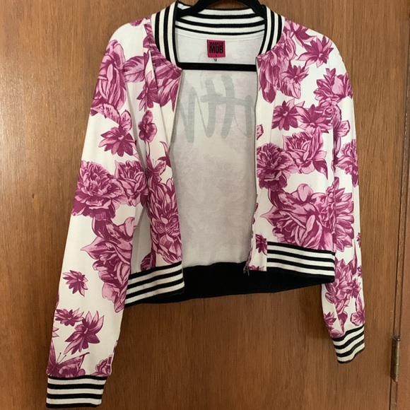 NWOT Married to the Mob crop floral jacket - L - Picture 2 of 3